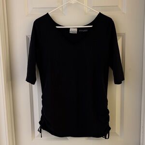 Columbia Black V-Neck Short Sleeve Top